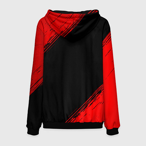 Мужская толстовка Honda - red gradient / 3D-Черный – фото 2