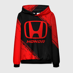Толстовка-худи мужская Honda - red gradient, цвет: 3D-черный