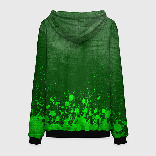 Мужская толстовка Barcelona - green gradient посередине / 3D-Черный – фото 2