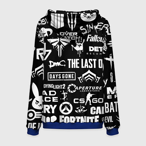 Мужская толстовка Сталкер все логотипы игр / 3D-Синий – фото 2