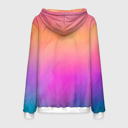 Мужская толстовка Inzoi розово-оранжевый фон / 3D-Белый – фото 2