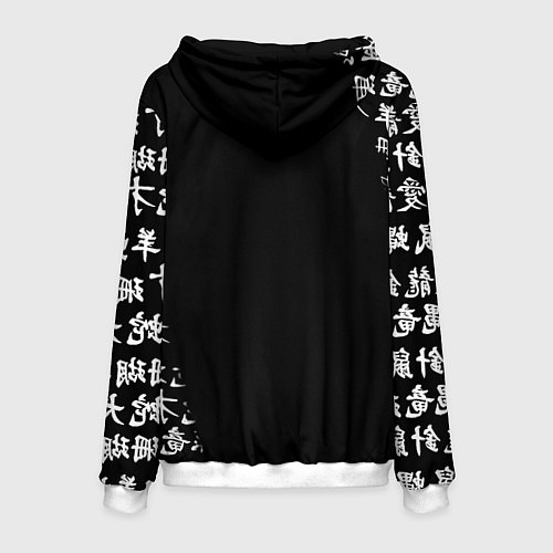 Мужская толстовка Monster energy japan symbol / 3D-Белый – фото 2