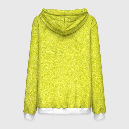 Мужская толстовка Ярко салатный блеск / 3D-Белый – фото 2