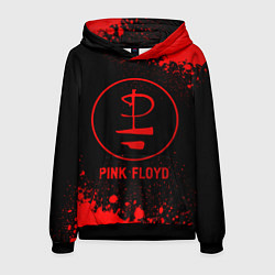Толстовка-худи мужская Pink Floyd - red gradient, цвет: 3D-черный