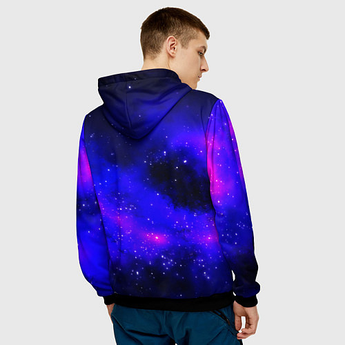 Мужская толстовка Огненный путь космонавта / 3D-Черный – фото 4