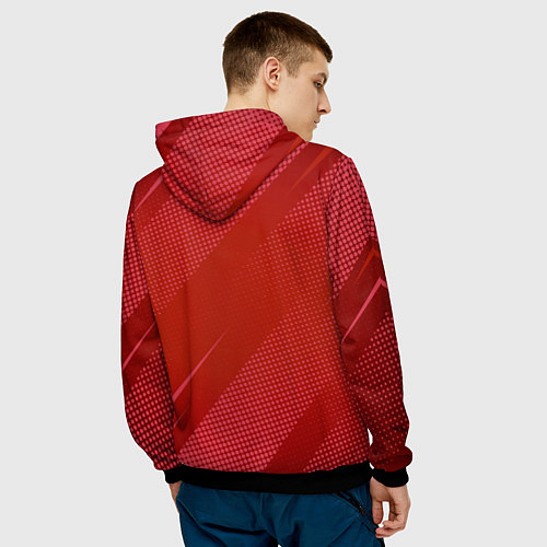 Мужская толстовка Audi - абстракция / 3D-Черный – фото 4