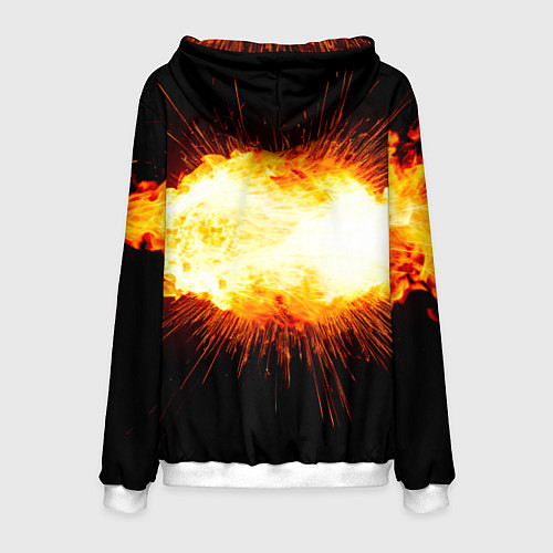 Мужская толстовка Ядро для талкания в огне / 3D-Белый – фото 2