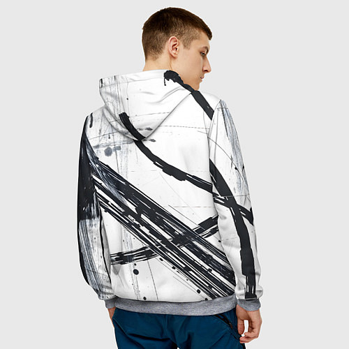 Мужская толстовка Графичная абстракция / 3D-Меланж – фото 4