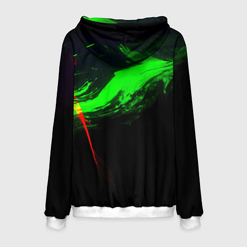 Мужская толстовка Color black green red / 3D-Белый – фото 2