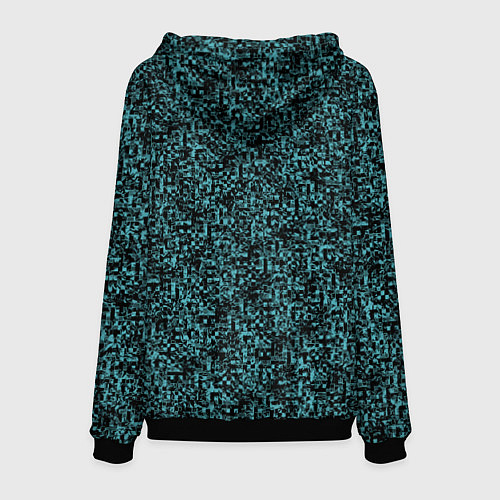 Мужская толстовка Чёрным с синим абстрактная текстура / 3D-Черный – фото 2
