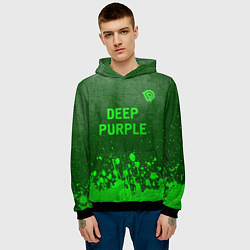 Толстовка-худи мужская Deep Purple - green gradient посередине, цвет: 3D-черный — фото 2