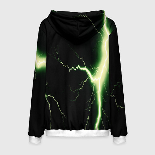 Мужская толстовка Lightning yellow текстура / 3D-Белый – фото 2