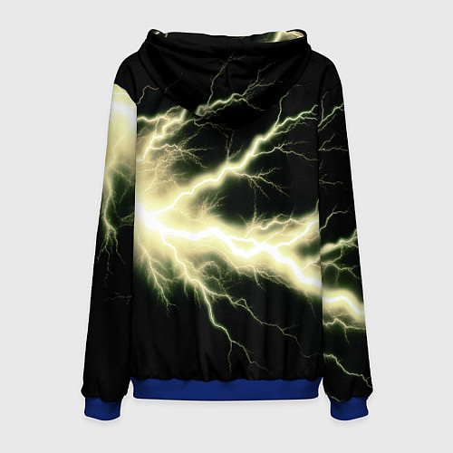 Мужская толстовка Lightning yellow / 3D-Синий – фото 2