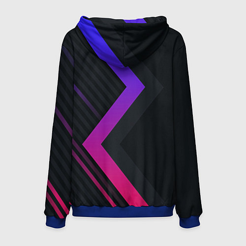 Мужская толстовка Color black line / 3D-Синий – фото 2