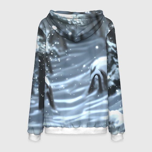 Мужская толстовка Зима - русский медведь / 3D-Белый – фото 2