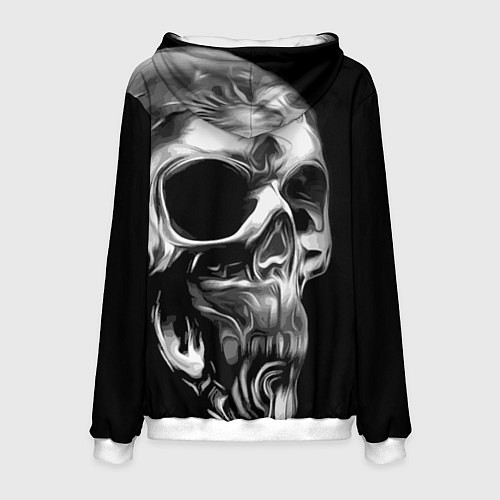 Мужская толстовка Стилизованный череп / 3D-Белый – фото 2