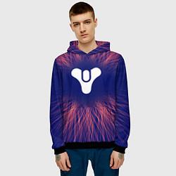 Толстовка-худи мужская Destiny red energy, цвет: 3D-черный — фото 2