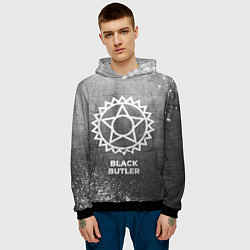 Толстовка-худи мужская Black Butler - grey gradient, цвет: 3D-черный — фото 2