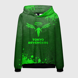 Толстовка-худи мужская Tokyo Revengers - green gradient, цвет: 3D-черный