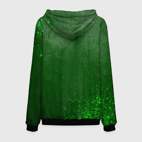 Мужская толстовка Leicester City - green gradient / 3D-Черный – фото 2