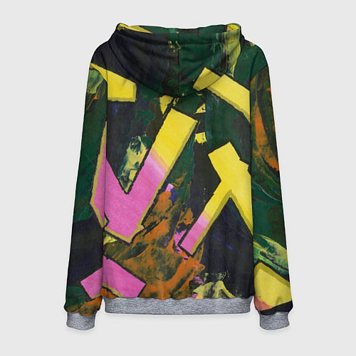 Мужская толстовка Yellow letters on black / 3D-Меланж – фото 2