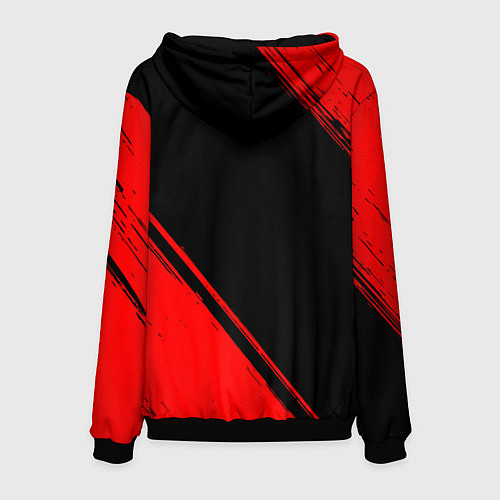 Мужская толстовка Kuromi - red gradient вертикально / 3D-Черный – фото 2