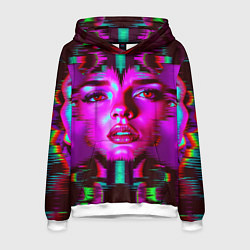 Толстовка-худи мужская Три лица, цвет: 3D-белый