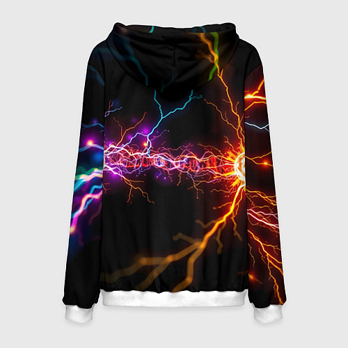 Мужская толстовка Две неоновые вспышки / 3D-Белый – фото 2