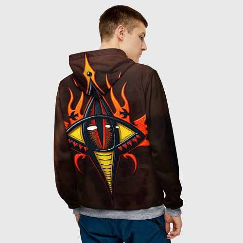 Мужская толстовка Глаз змеи / 3D-Меланж – фото 4