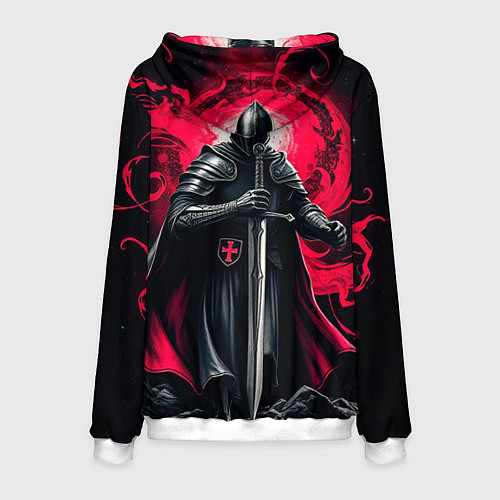 Мужская толстовка Рыцарь-крестоносец ордена красной звезды / 3D-Белый – фото 2
