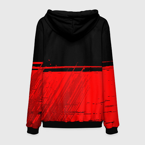 Мужская толстовка Lifan - red gradient посередине / 3D-Черный – фото 2