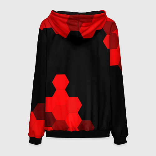 Мужская толстовка JAC - red gradient вертикально / 3D-Черный – фото 2