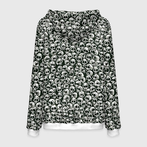 Мужская толстовка Черепки паттерн / 3D-Белый – фото 2