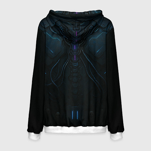 Мужская толстовка Неоновый панцирь / 3D-Белый – фото 2