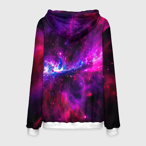 Мужская толстовка Неоновый галактический космос / 3D-Белый – фото 2