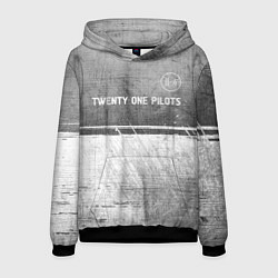Мужская толстовка Twenty One Pilots - grey gradient посередине