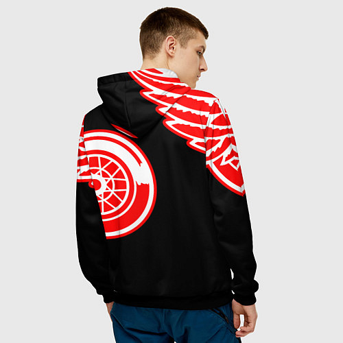 Мужская толстовка Detroit Red Wings team / 3D-Черный – фото 4