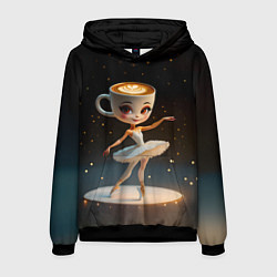 Толстовка-худи мужская Балерина Капучино, мем, Ballerina Cappuccina, цвет: 3D-черный