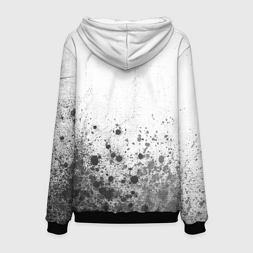 Мужская толстовка HIM - white gradient посередине / 3D-Черный – фото 2