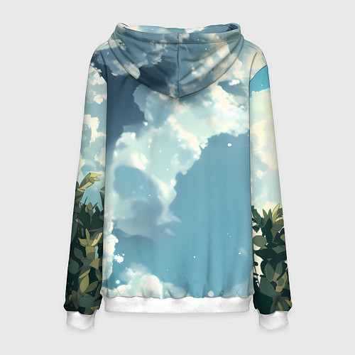 Мужская толстовка Милая блондинка на природе / 3D-Белый – фото 2