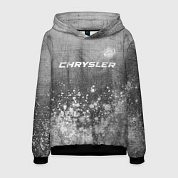 Толстовка-худи мужская Chrysler - grey gradient посередине, цвет: 3D-черный