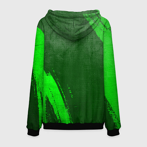 Мужская толстовка Dark Souls - green gradient вертикально / 3D-Черный – фото 2