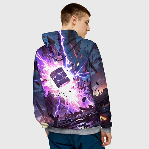 Мужская толстовка Магический куб / 3D-Меланж – фото 4