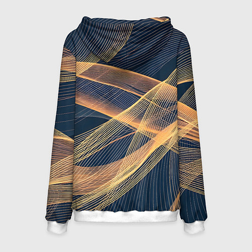 Мужская толстовка Световые волны / 3D-Белый – фото 2