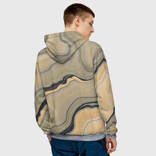 Мужская толстовка Песочный мрамор / 3D-Меланж – фото 4