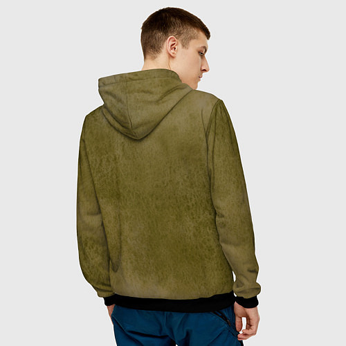 Мужская толстовка Кружка пива акварель / 3D-Черный – фото 4