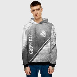 Толстовка-худи мужская Green Day - grey gradient вертикально, цвет: 3D-черный — фото 2
