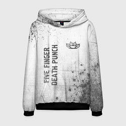 Толстовка-худи мужская Five Finger Death Punch - white gradient вертикаль, цвет: 3D-черный