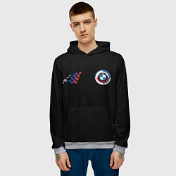 Толстовка-худи мужская БМВ чемпион, цвет: 3D-меланж — фото 2