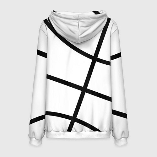 Мужская толстовка Чикаго Буллз на белом фоне / 3D-Белый – фото 2